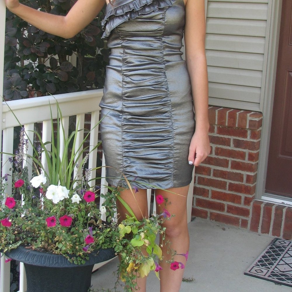 Dress small GREY "dancing queen" formal